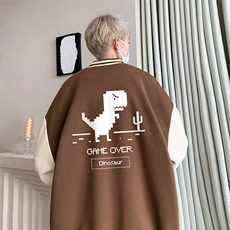 摇粒绒棒球服男大码开衫卫衣男夹克BF86315-P65，男装夹克，电商A040