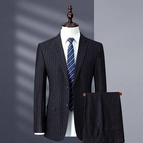 秋季休闲商务西服套装爸爸装中老年宽松西服两件套MNSA5816-P270,男装西服套装,电商B212（原钱塘6029）