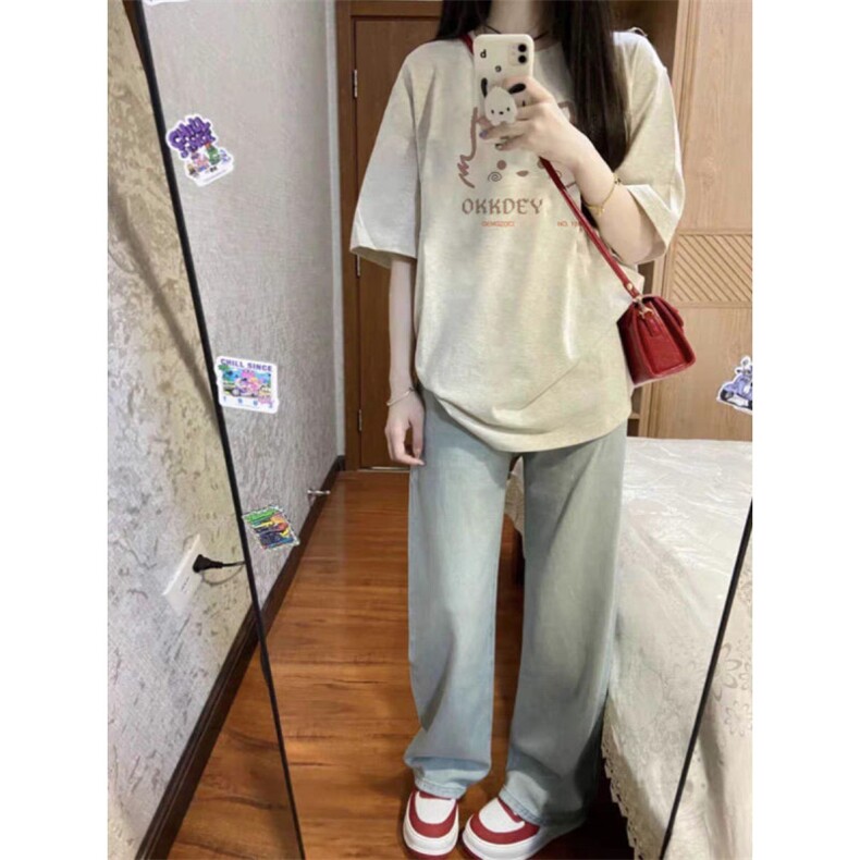 T0215-P25卡通小熊印花纯棉短袖学院风学生情侣穿搭,男装T恤,星座617A-2