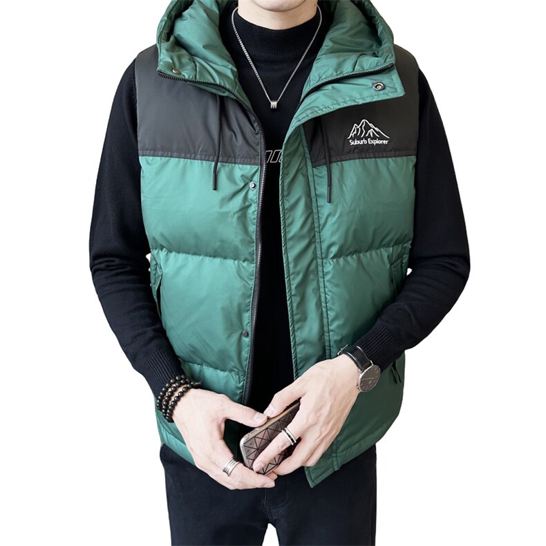 短款连帽羽绒马夹男休闲日系面包服保暖外套马甲背心M06-P125,男装背心/马甲,电商A239