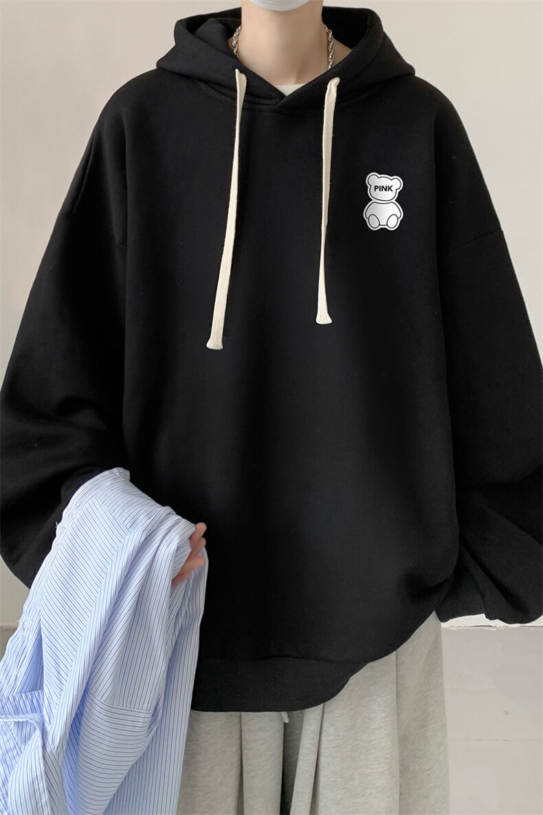连帽卫衣男大码运动服帽衫外套WY2292-P35加绒款-P40,男装卫衣,电商A040