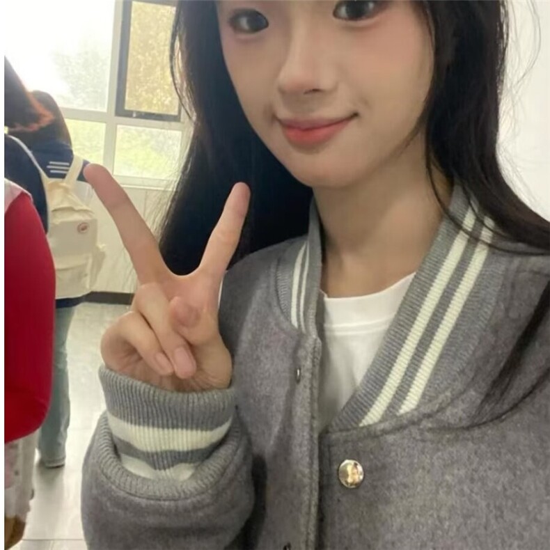 气质拼接撞色棒球服女2025秋季新款宽松校园风外穿上衣潮,男装夹克,星座1210-1