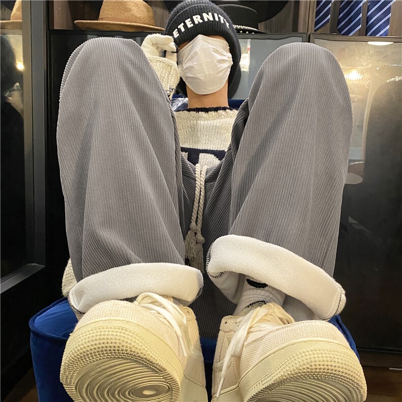 冬季新款灯芯绒加绒加厚休闲裤K5415B315P65控78,男装休闲裤,电商B315