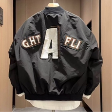 潮牌美式车标贴刺绣夹克外套男春秋季新款时尚棒球服夹克外套，男装夹克，星座218-8