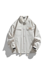 工装夹克男宽松落肩宽松纯色上衣外套DSA157B-JK733-P68，男装夹克，电商A157B