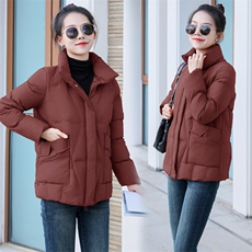 现货时尚洋气羽绒服2025年冬季白鸭绒简约女保暖新款外套，女装羽绒服，木橙西子