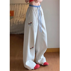 【网图现货】美式宽松潮流休闲直筒裤K3508/P36，女装休闲裤，星座205-3