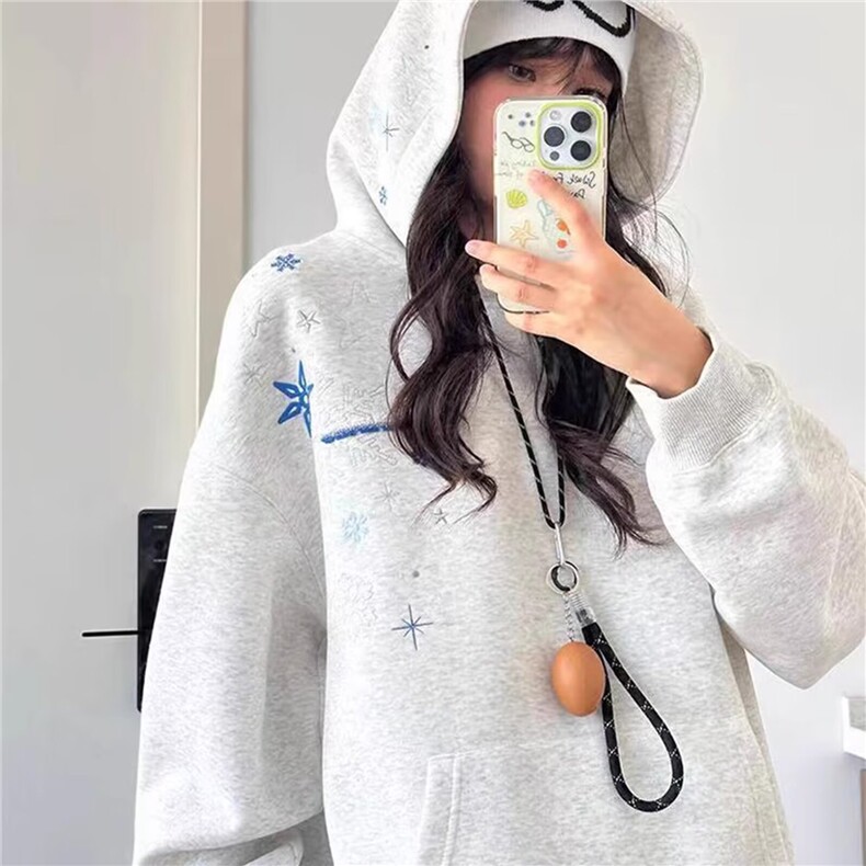春秋季新款休闲百搭简约宽松卫衣男士连帽衫男装外套潮,女装短外套,四季星座505