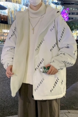 新款冬季加绒加厚棉服羊羔绒连帽百搭双面穿港风外套男MY102P95，男装卫衣，电商A086
