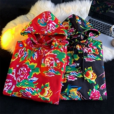 W204秋新款男女团队服大花连帽卫衣外套潮民族特色花卫衣情侣装，男装民族服装，星座115A-1