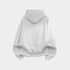 纯色重磅500克双排扣连帽卫衣宽加绒奥粒绒外套上衣RH5343JR-P57，女装短外套，星座610B-1