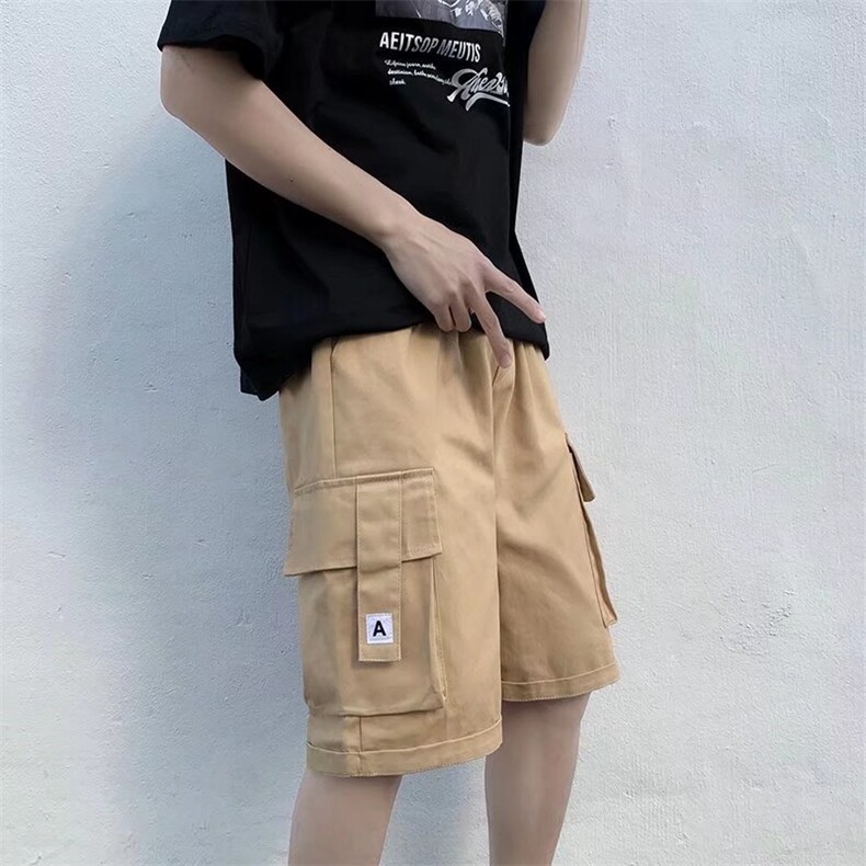 夏季工装短裤港风宽松休闲百搭潮流男ins潮牌五分裤K2481-P26,男装休闲裤,星座512-2