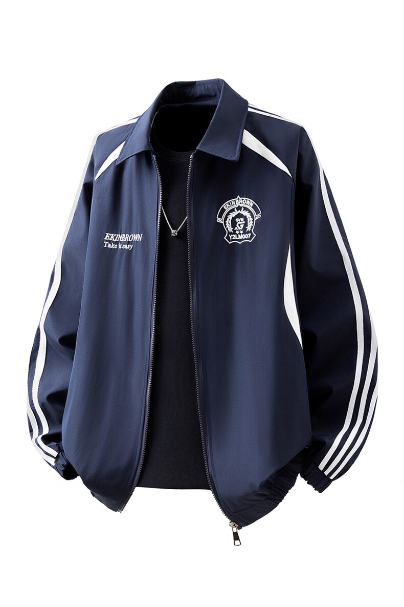 美式学院风刺绣设计大码M-5XL立体白底棒球服夹克JK78073P79控128,男装夹克,星座227-7