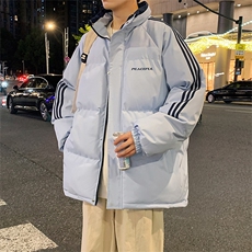 潮美式情侣棉服冬季宽松加厚男女款立领上衣M001-P75，男装棉衣，星座308B-2