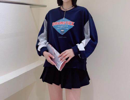 秋季新款2021年初秋新款韩版宽松百搭卫衣，女装卫衣/绒衫，咖啡色