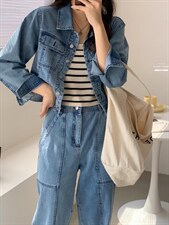 2022香丽迪新款牛仔套装，女装职业装，香丽迪1