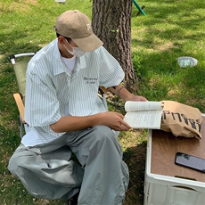 潮标准简约方领新款男条纹夏季潮流五分袖ins日常青春流行衬衫，男装衬衫，星座716-3