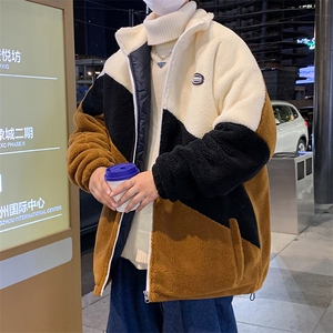 2024新款冬季加绒加厚棉服羊羔绒开衫百搭青少年外套男MY105P95图片