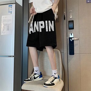 男夏季潮流时尚休闲短裤字母五分裤裤大码GK088P20图片