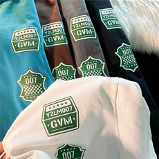 1潮流印花休闲情侣日系潮大码M-5XL短袖T恤男DT7638P30控45，男装T恤，星座226-2