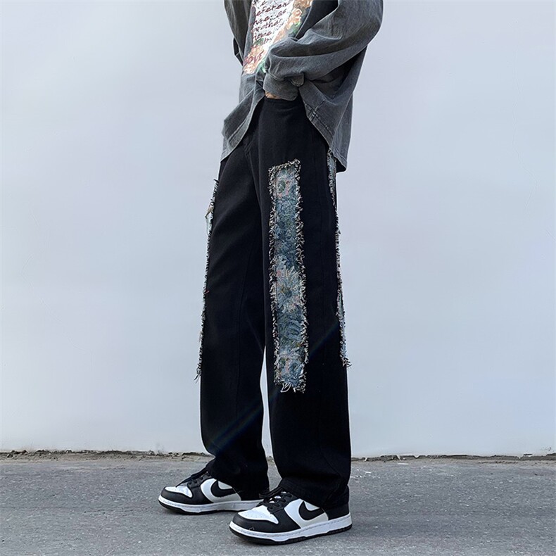 B221美式ins高街小众个性男女款休闲牛仔裤LK23002-P60控78,男装牛仔裤,电商B221
