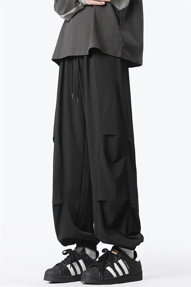 直播夏季凉感冰丝伞兵裤男运动裤子宽松束脚休闲裤K10087-P22,男装休闲裤,电商A099