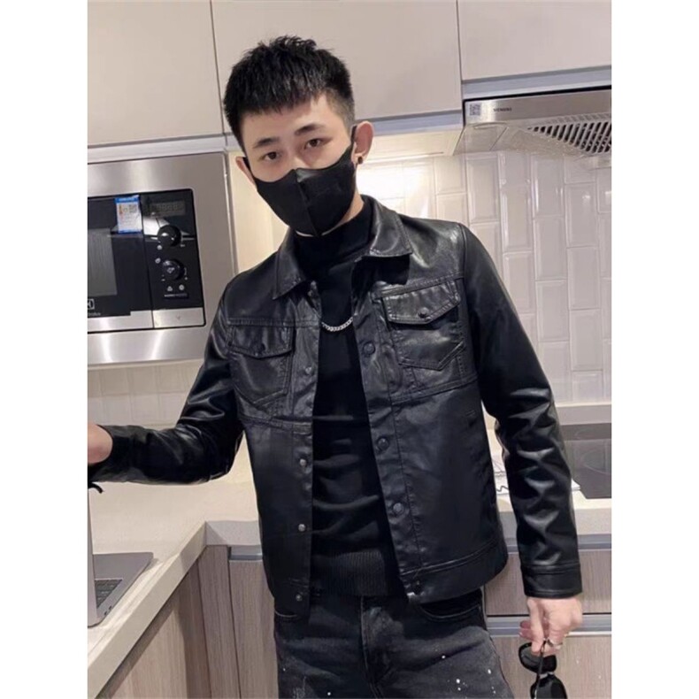 (网络图)秋季机车皮衣男士韩版痞帅百搭修身外套313B-6617皮-P125,男装皮衣,星座313B