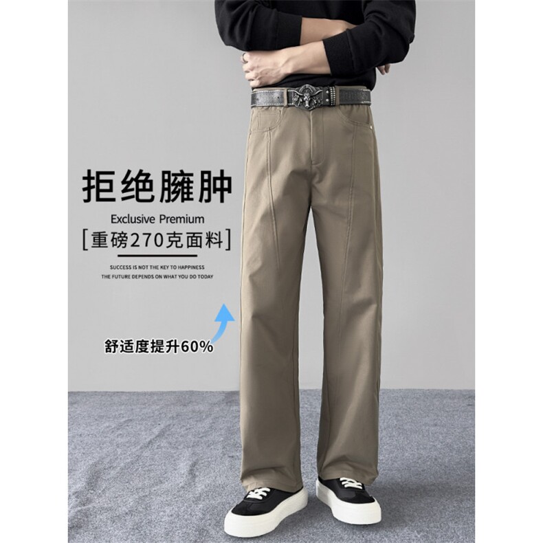 1506A/GA400/P51夏季薄款坠感阔腿拖地长裤1图片
