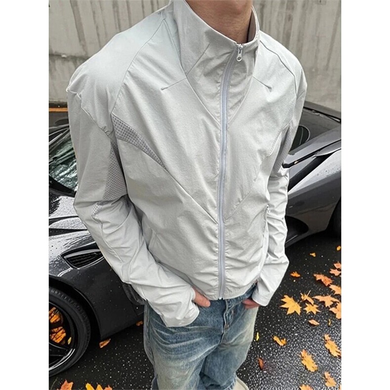 现货（网图慎用）连帽特批P55立领特批P50男激光冲孔防晒衣J5257，男装防晒衣，电商A001