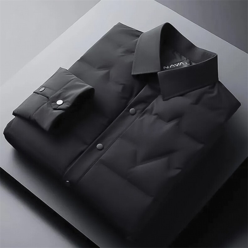 90%白鸭绒男士羽绒服衬衫冬季轻薄外套2024星座1512-1-2803-P170,男装衬衫,星座1512