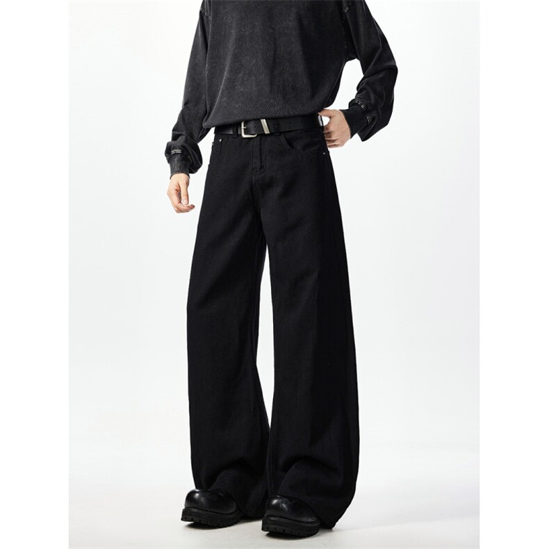 美式复古原色廓形弯刀牛仔裤男潮牌香蕉休闲长裤喇叭裤K2510P50,男装牛仔裤,电商A062