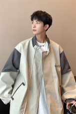 1肩膀针织民族风大码M-5XL面层：PU皮夹克男JK8756P110控149，男装民族服装，星座226-2