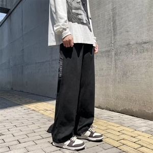 复古宽松裤子男士秋季直筒宽松潮大码阔腿拖地休闲裤MK504 P38图片