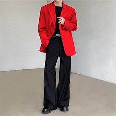 改良新中式红色西装外套男士风宽松盘扣西服春秋XF724P108，男装西服，星座512-1（原513-3）