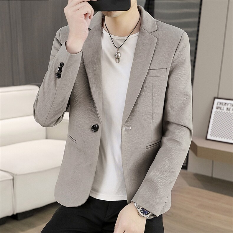 X618-P852025秋季时尚纯色小西装时尚青年西服外套,男装西服,星座507A（原星座306B-2）