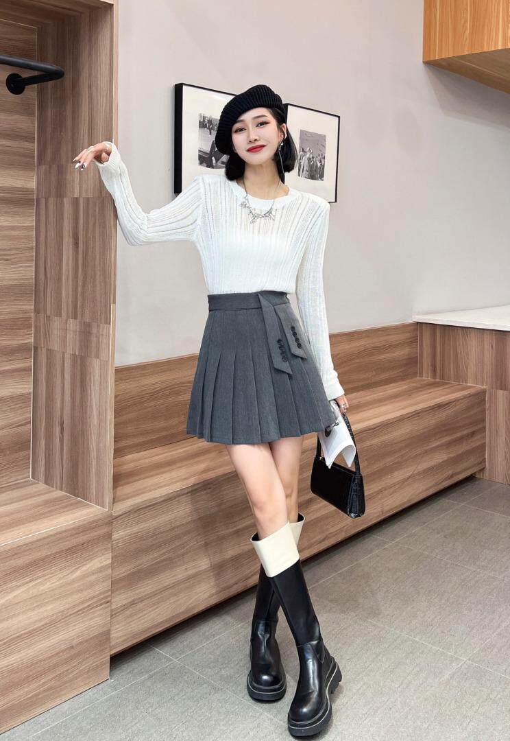 百褶裙，四个尺码、两色，其它，依柏璐(1F)