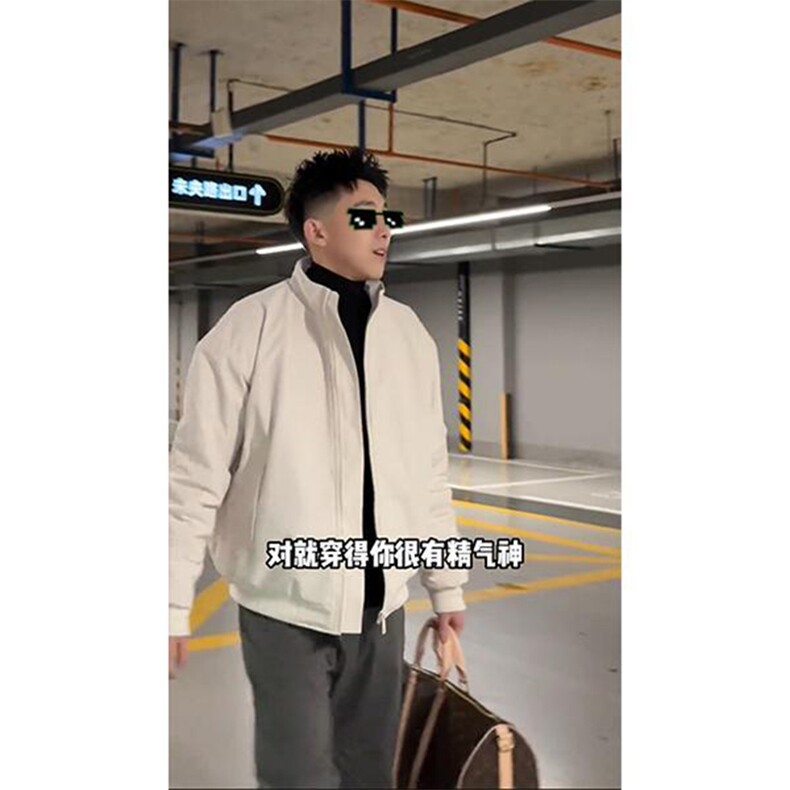 26春装新款美拉德立领飞行夹克boxy廓形休闲百搭外套上衣JK6500,男装夹克,电商A486