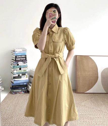 现货夏季连衣裙，女装连衣裙，茶玛