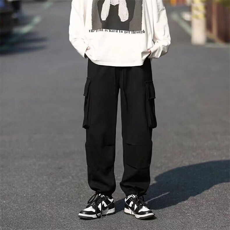 冲锋裤男春秋高街潮牌美式户外机能风工装裤子加绒长裤B27/P40,男装休闲裤,星座506