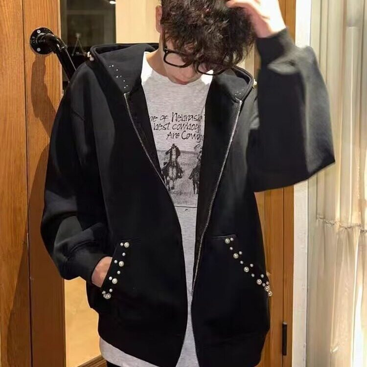 J609-P49美式复古街头星星设计男女秋季小众高级感外套，女装短外套，电商B323A