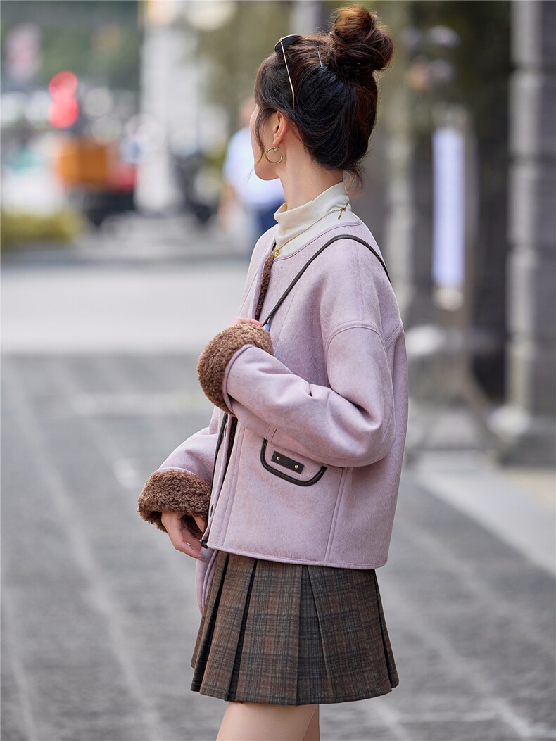 2025冬季新款~~双面穿皮毛一体,女装棉衣/棉服,意芙