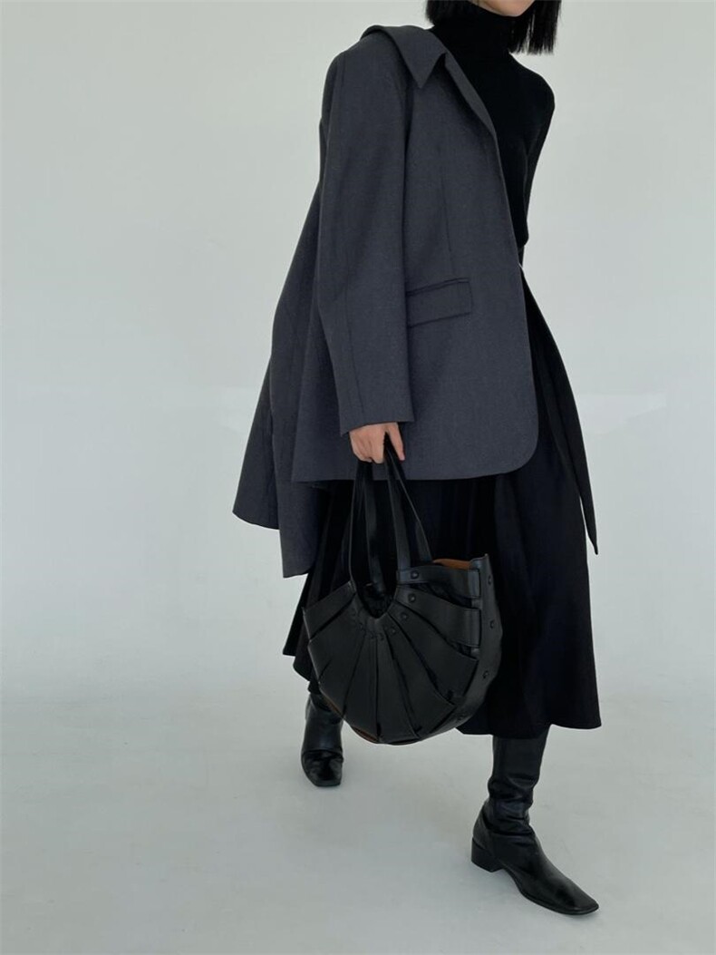 冬季·羊毛百褶半裙，女装半身裙，hello september