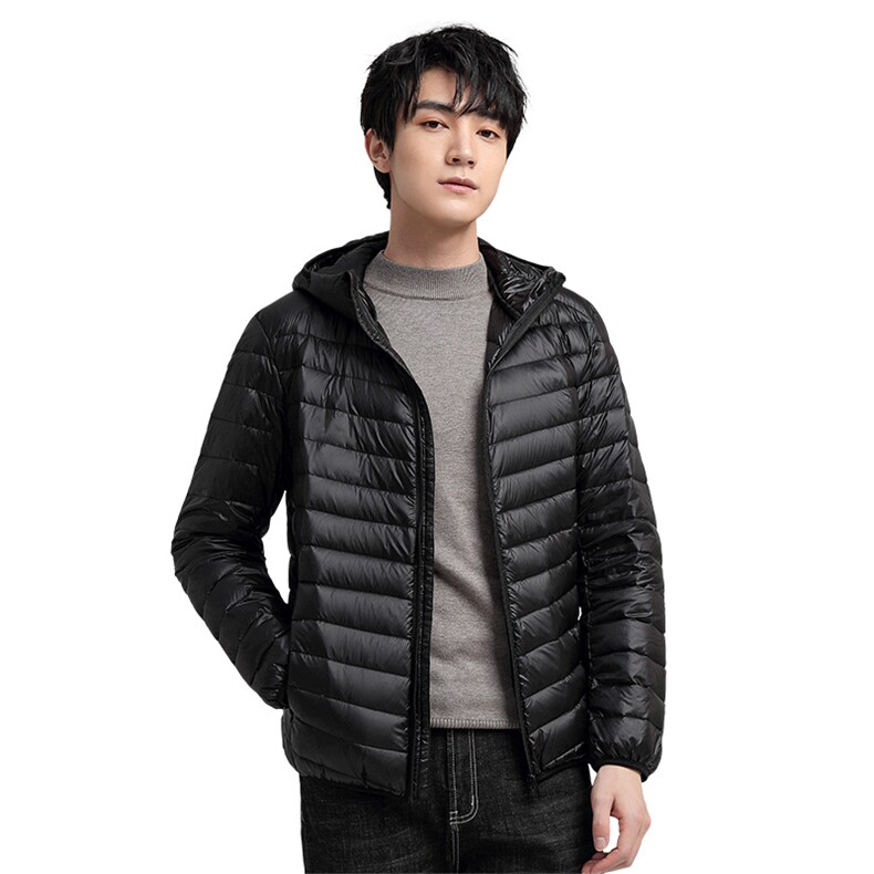 常年货中青年90绒轻薄连帽羽绒服外套男秋冬休闲羽绒轻便外套,男装羽绒服,钱塘723