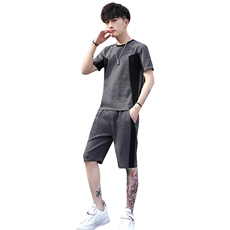 2021夏季新款原创短袖套装男T恤学生运动潮男T710-P50，男装套装，星座1206（原A206）