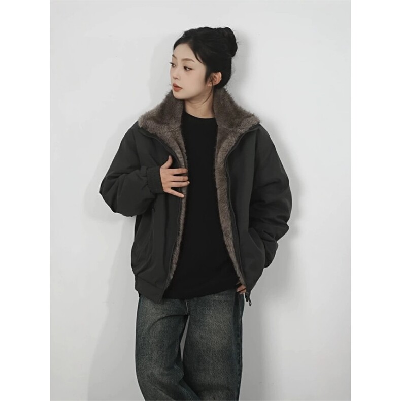 706-1-MY3872-P100特P现货冬季美式复古两面穿座山雕外棉服套,男装棉衣,星座706-1