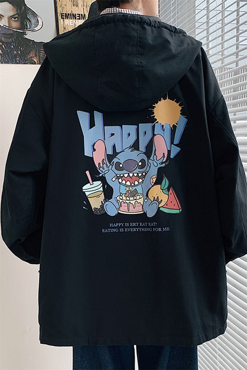 JK41077-P85纯棉连帽夹克男士大码工装夹克男外套男,男装夹克,电商A040