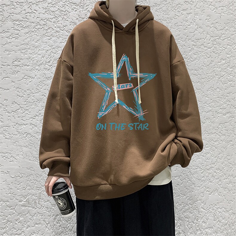 纯棉连帽卫衣男大码运动帽衫宽松薄WY2340-P35加绒款-P40,男装卫衣,电商A040