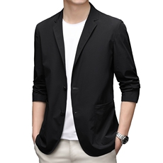 中老年2023年翻领口袋上衣单排扣春季长袖时尚西服SNNA20235，男装西服，钱塘6003（原4033）