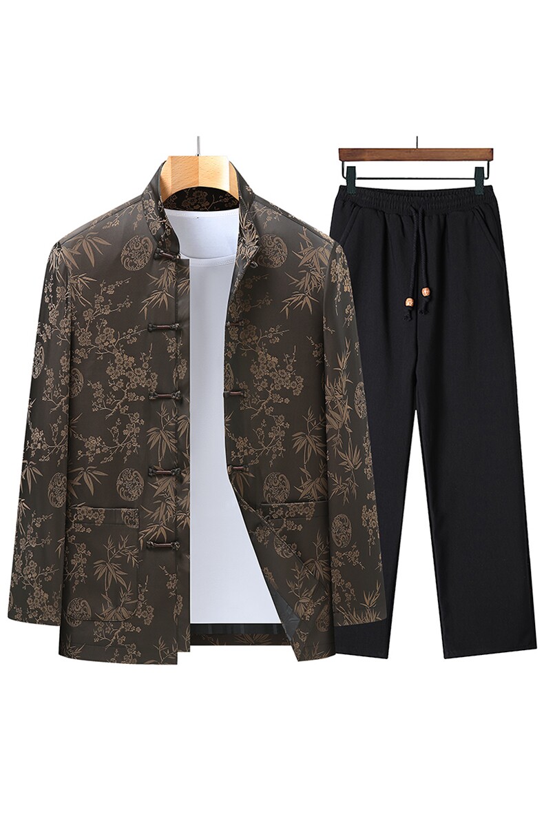 秋冬风男装刺绣中式唐装汉服夹克套装8012-P145,男装夹克,星座1105-3