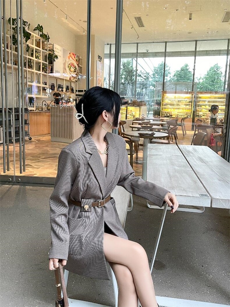 高品质格子西装，女装西装，Balance Studio